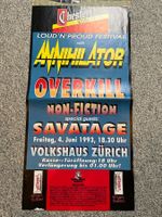 Annihilator Overkill Konzert Plakat 1993