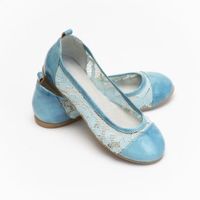 Leichte Ballerinas mit Spitzen-Einsätzen, Gr. 31