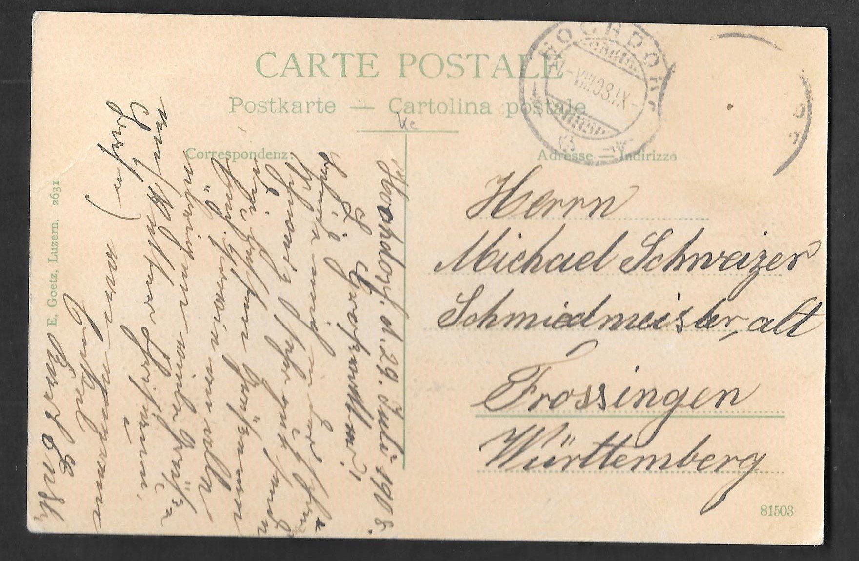 Cartoline postali: Hochdorf Teilansicht – Usato da Olten venduto da clotaldi 1