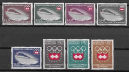 1964:Paraguay Winter-OL Innsbruck 2 Serie gezähnt / ungez.**