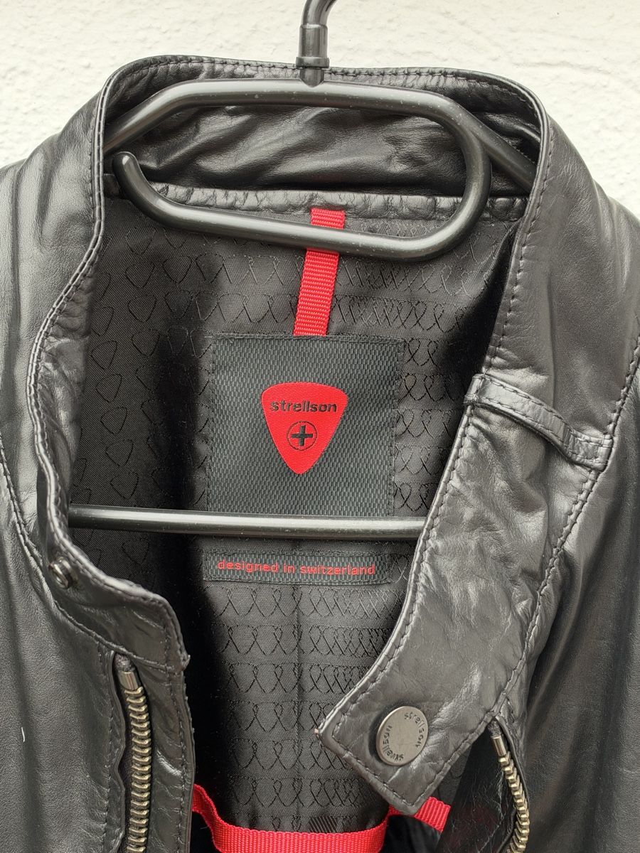 Strellson Giacche: Wunderschöne schwarze Strellson kurz Lederjacke – Usato da Basel venduto da WolfMArlow 5