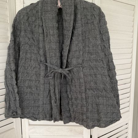 Jacke Mes Soeurs et Moi grau kariert, Wolle Mix
