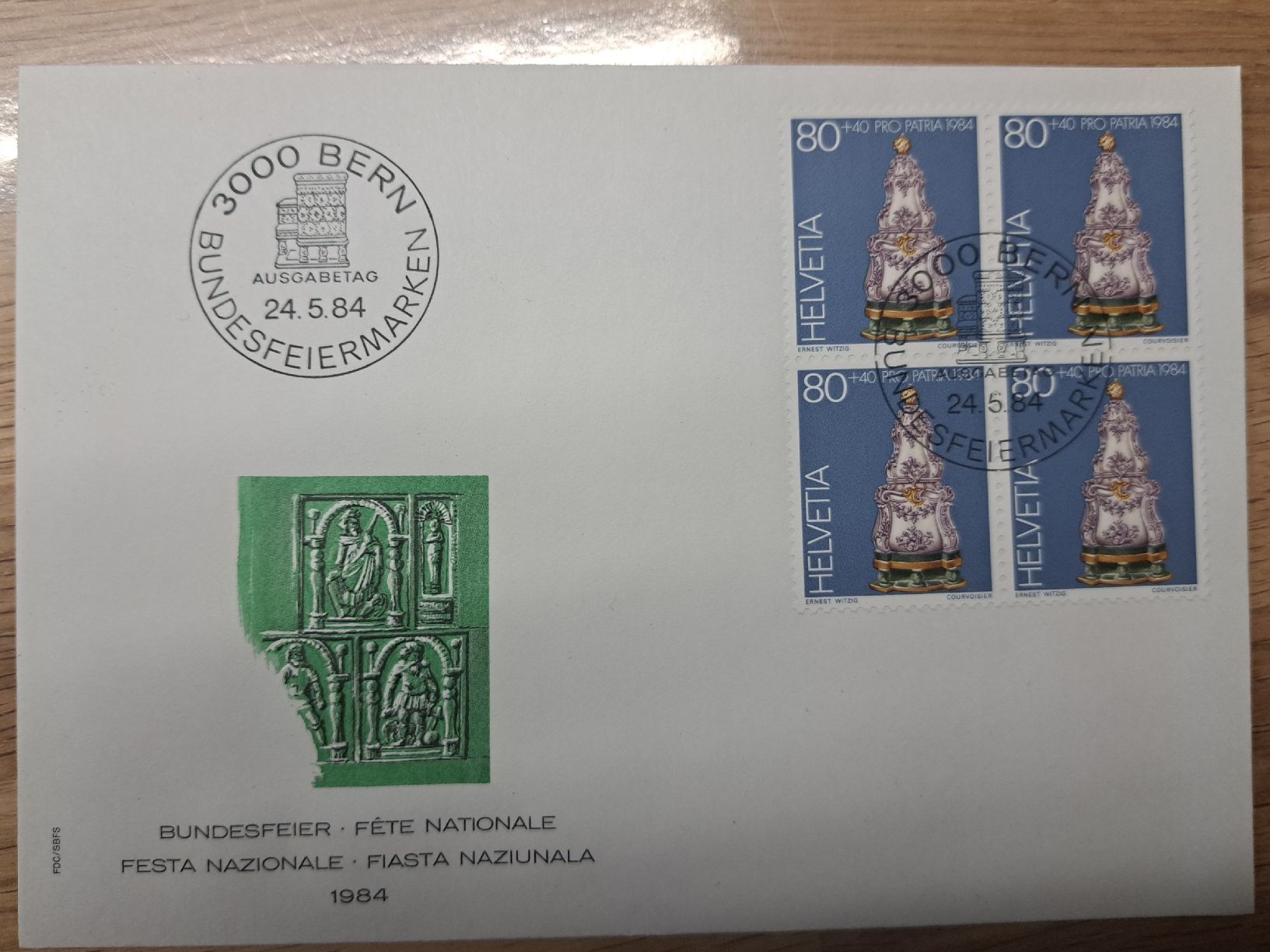 Tutti i francobolli: Briefmarkencouvert Helvetia Bundesfeier 1984 – Nuovo (secondo la descrizione) da Chur venduto da linda-schlitzohr 2