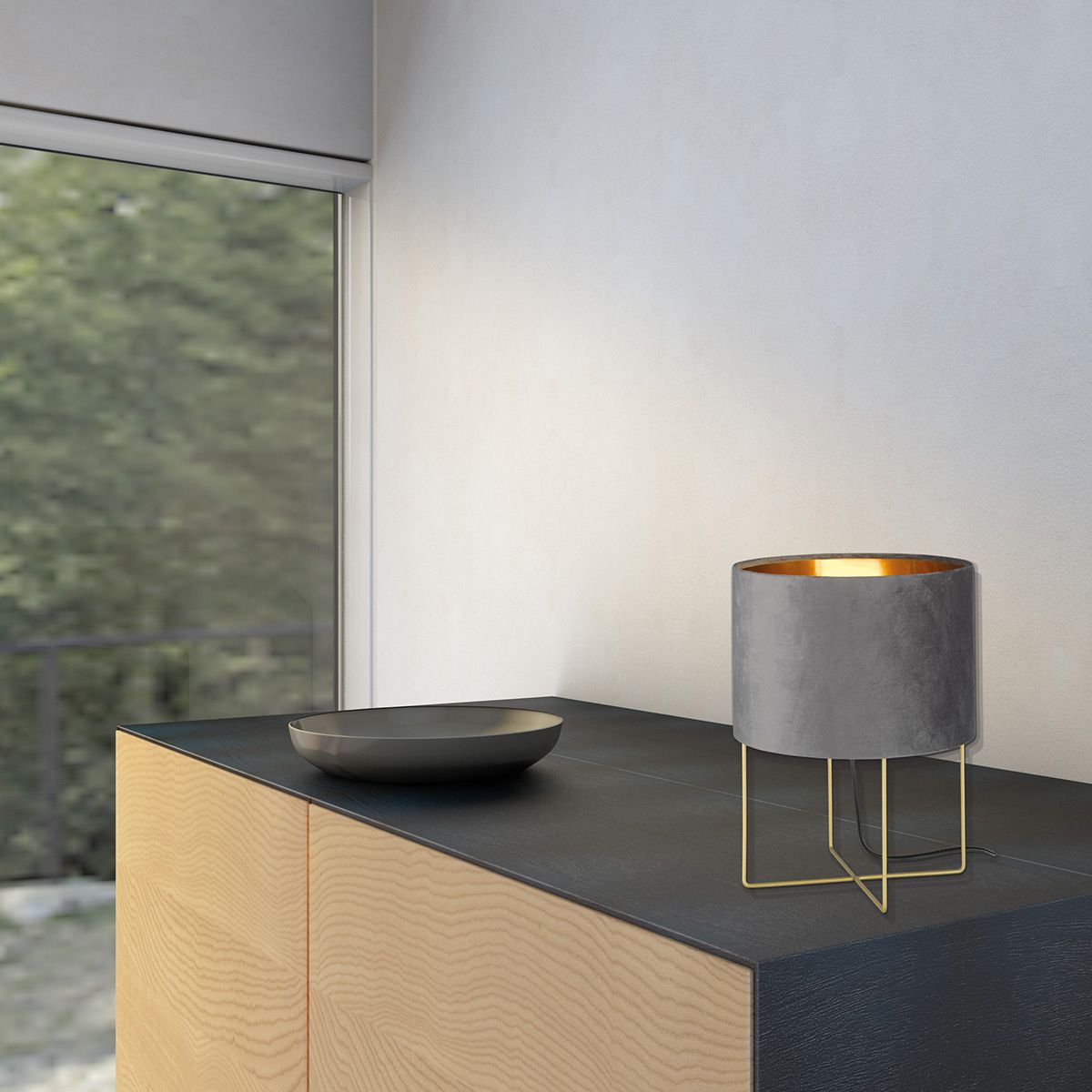 Lampen: Tischleuchte, Grau, Gold, 24 cm Ø – Neu (gemäss Beschreibung) aus Kreuzlingen von Smart-Light 1