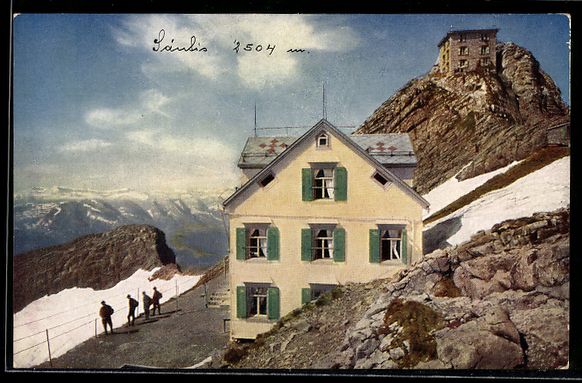 Cartes postales: Säntis, Blick auf Gasthaus mit Observat – D'occasion à Berlin par bartko-reher