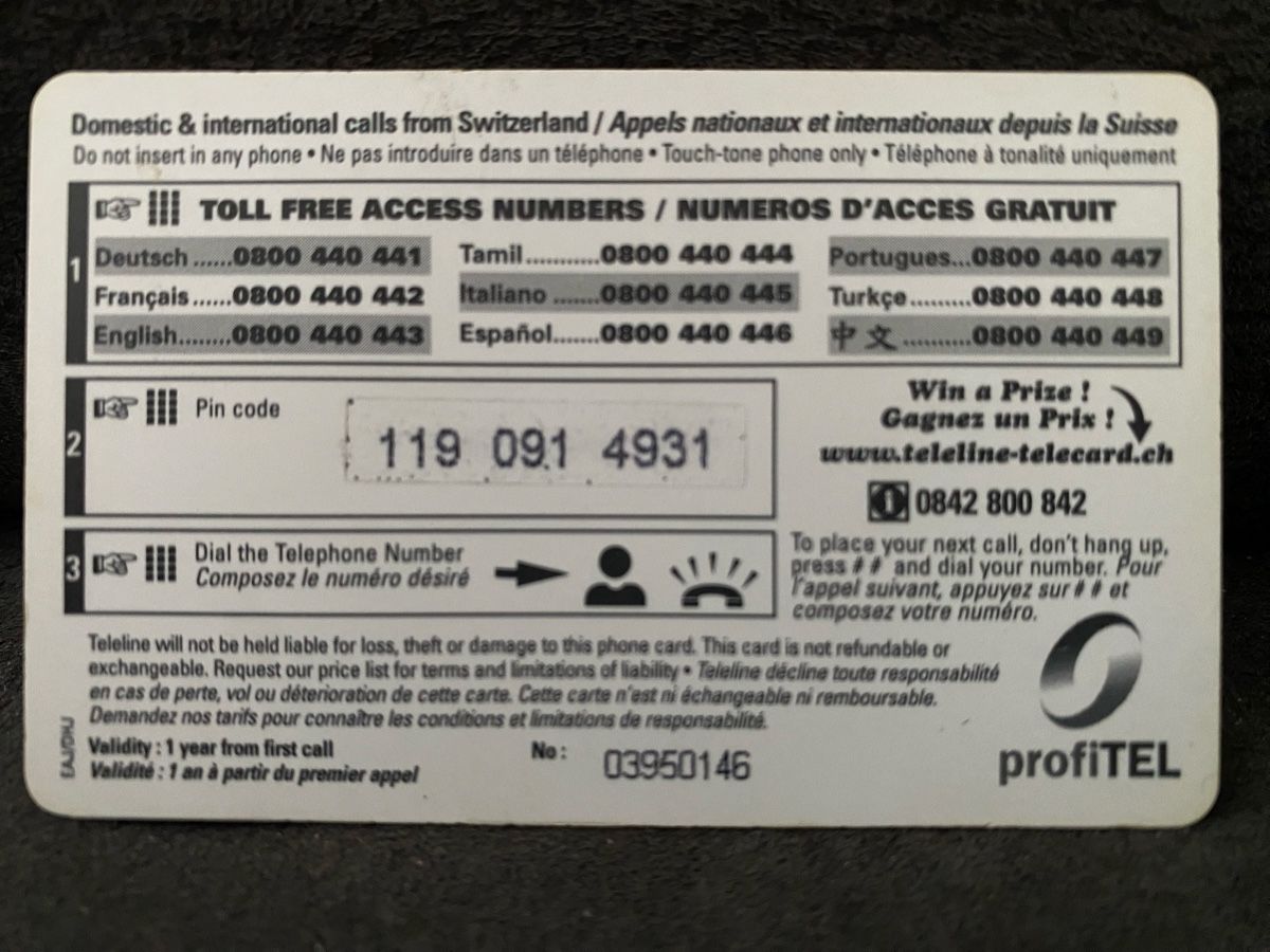 Telefon- & Taxkarten: Teleline – Gebraucht aus Lausanne von babacard10 1