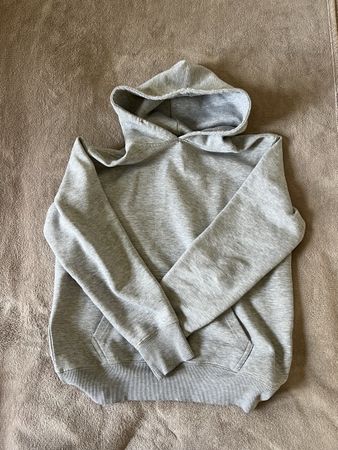 Unisex Hoodie grau einfarbig Grösse S