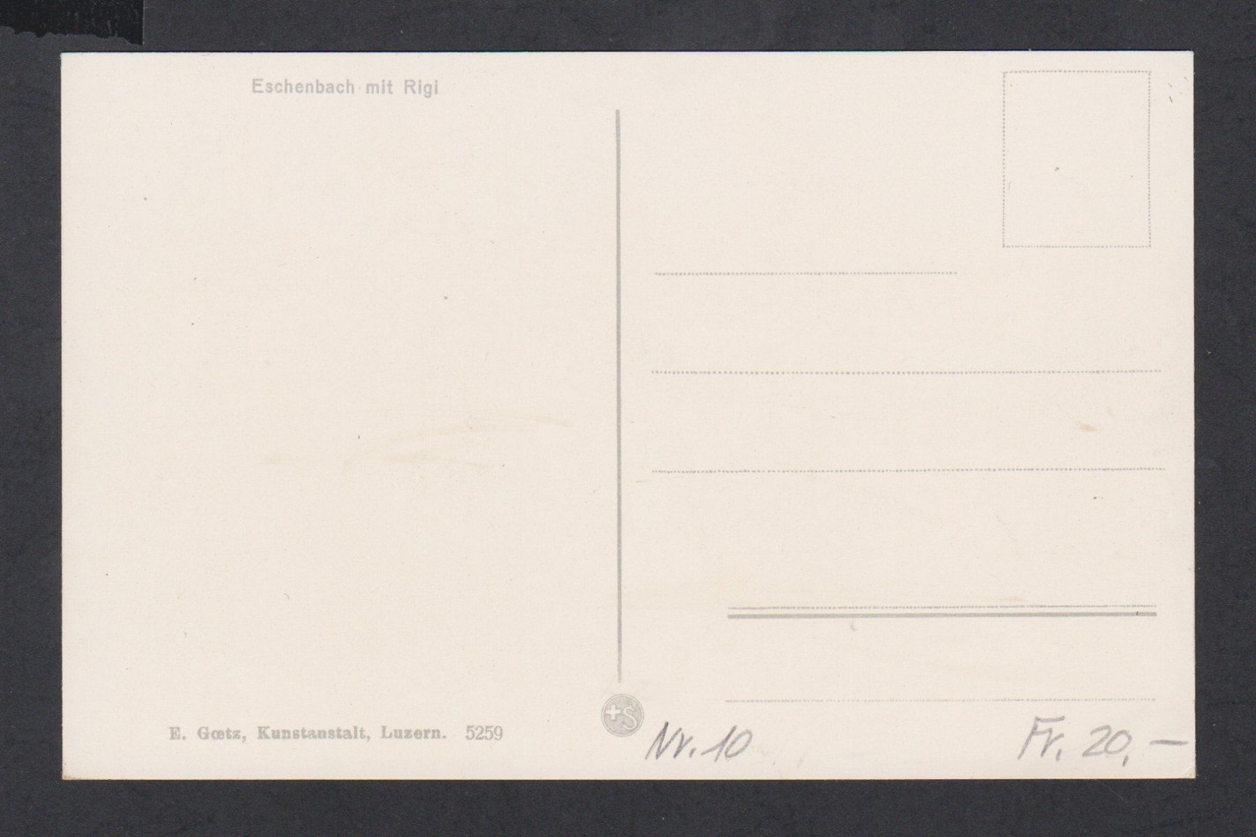 Cartoline postali: Eschenbach   LU   :   alte Ansichtskarte** – Usato da Vitznau venduto da Ropaku 1