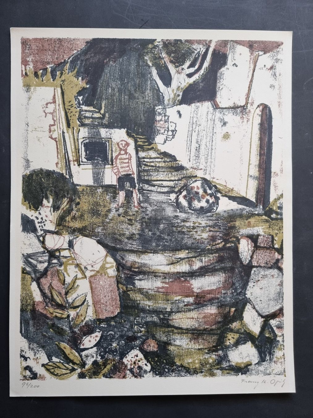 Grafica & Litografie: FRANZ K. OPITZ LITHOGRAPHIE SIGNIERT NUMMERIERT – Usato da Gersau venduto da grafik-kunst