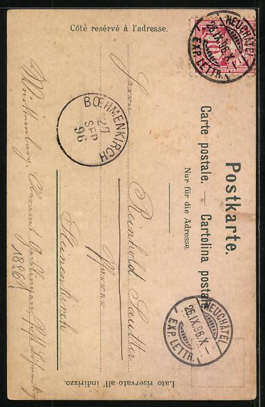 Cartes postales: Litho Neuchatel, Vue générale et Chate – D'occasion à Berlin par bartko-reher 1