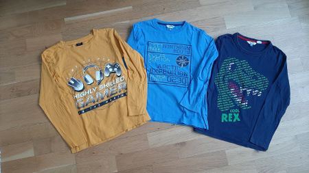 3 Langarm-Shirts Grösse 134