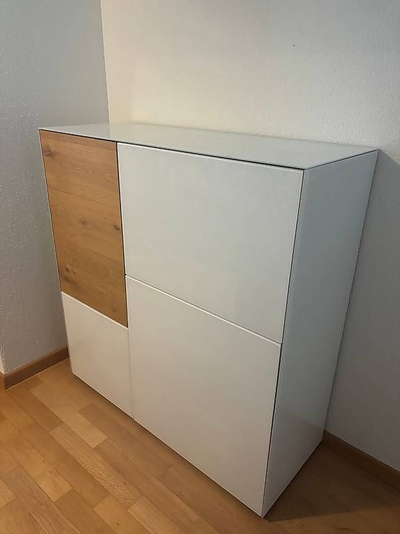 Kommoden: Modernes Sideboard / Highboard, Weiss Hochglanz & Eiche – Gebraucht aus Zürich von luc_vgn2 1