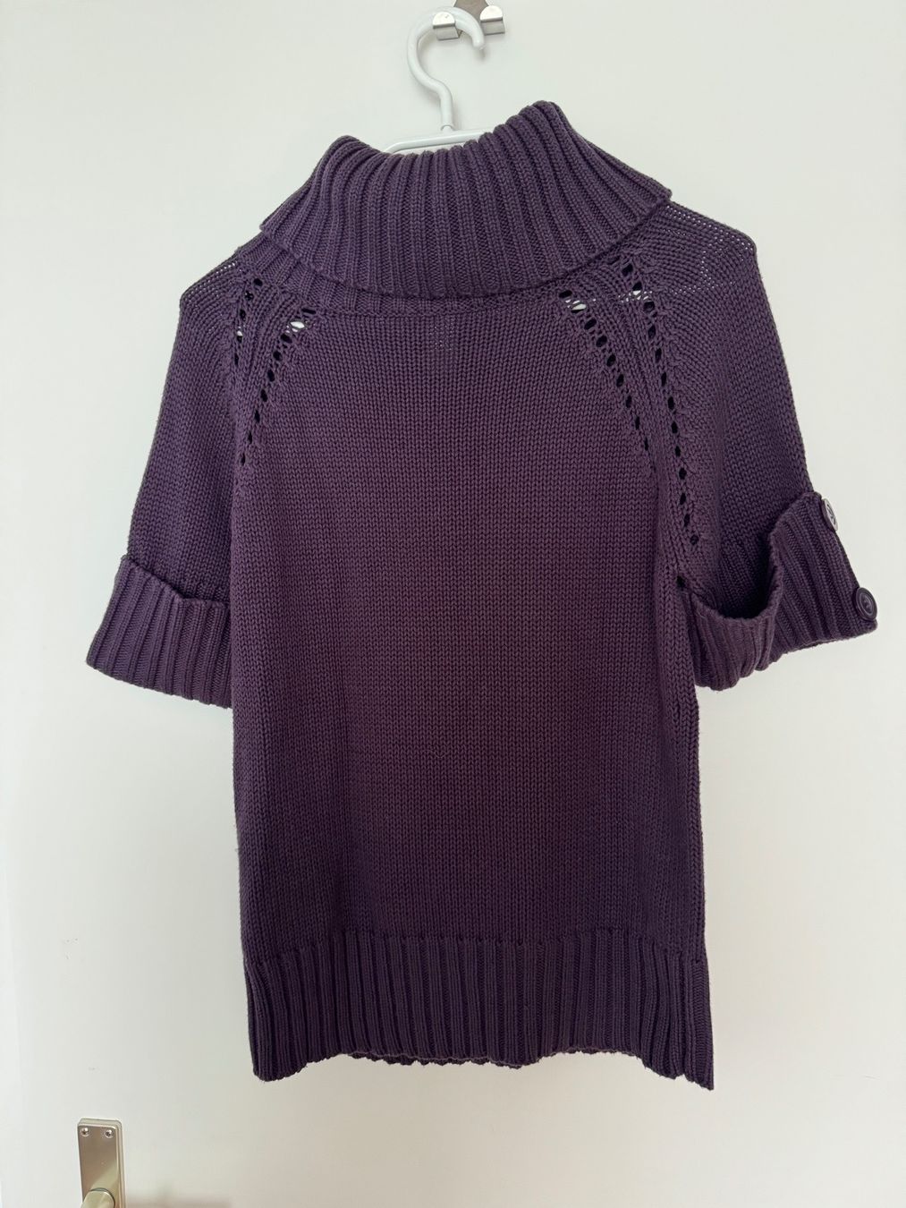 T-Shirts: Gestricktes T-Shirt Gr. 38, violett – Neu (gemäss Beschreibung) aus Niederhasli von Erwied 2