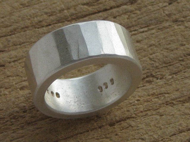 Ringe: breiter UNIKAT Ring Silber 999 Hammerschlag / Gr. 54 – Neu (gemäss Beschreibung) aus Ermatingen von Decovin