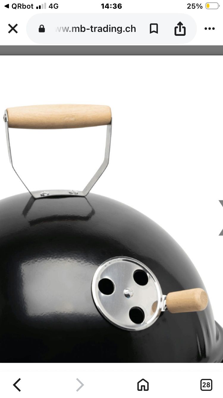 Griglie: Mini BBQ Grill Cookout, schwarz, ca. 30 cm Durchmesser – Nuovo e nell'imballaggio originale da Neuenhof venduto da jorogo 7