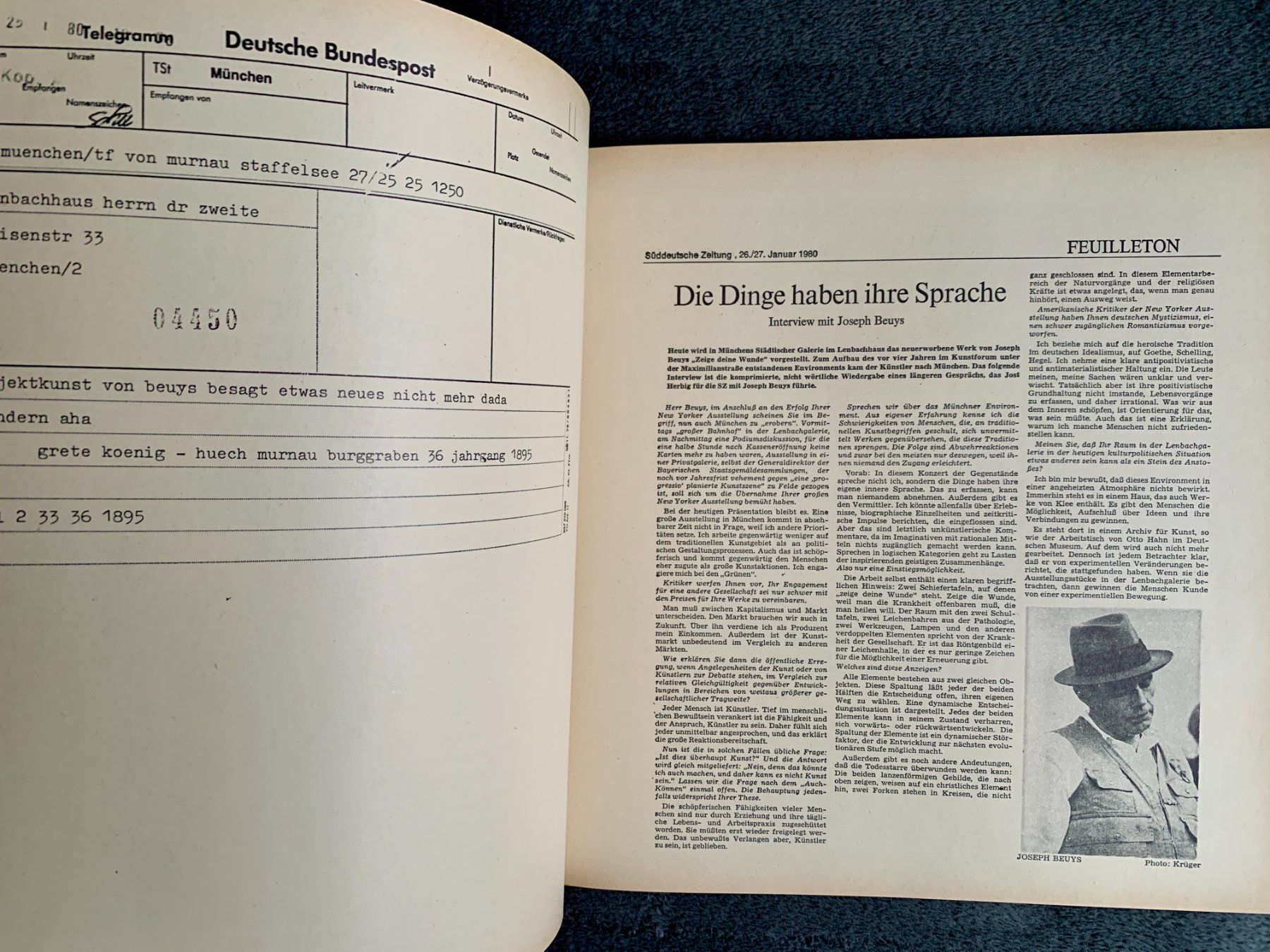 Libri: Joseph Beuys -zeige deine Wunde – Usato da Regensdorf venduto da JoergR 8