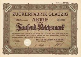 Zuckerfabrik Glauzig, Glauzig - 1929