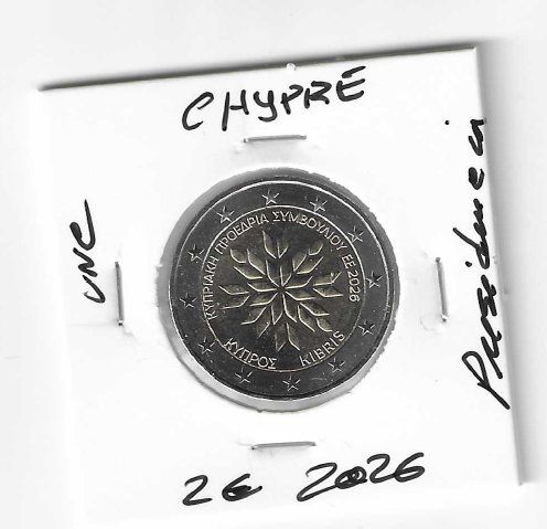 Alle Münzen: 2€ Chypre 2026 Cyprus' presidency – Neu (gemäss Beschreibung) aus Montreux von altoby
