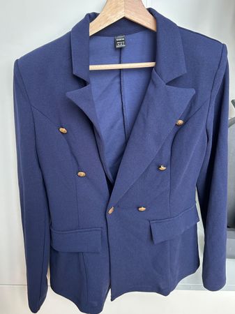 Eleganter Blazer, Grösse M / 38 Marineblau, Goldknöpfe