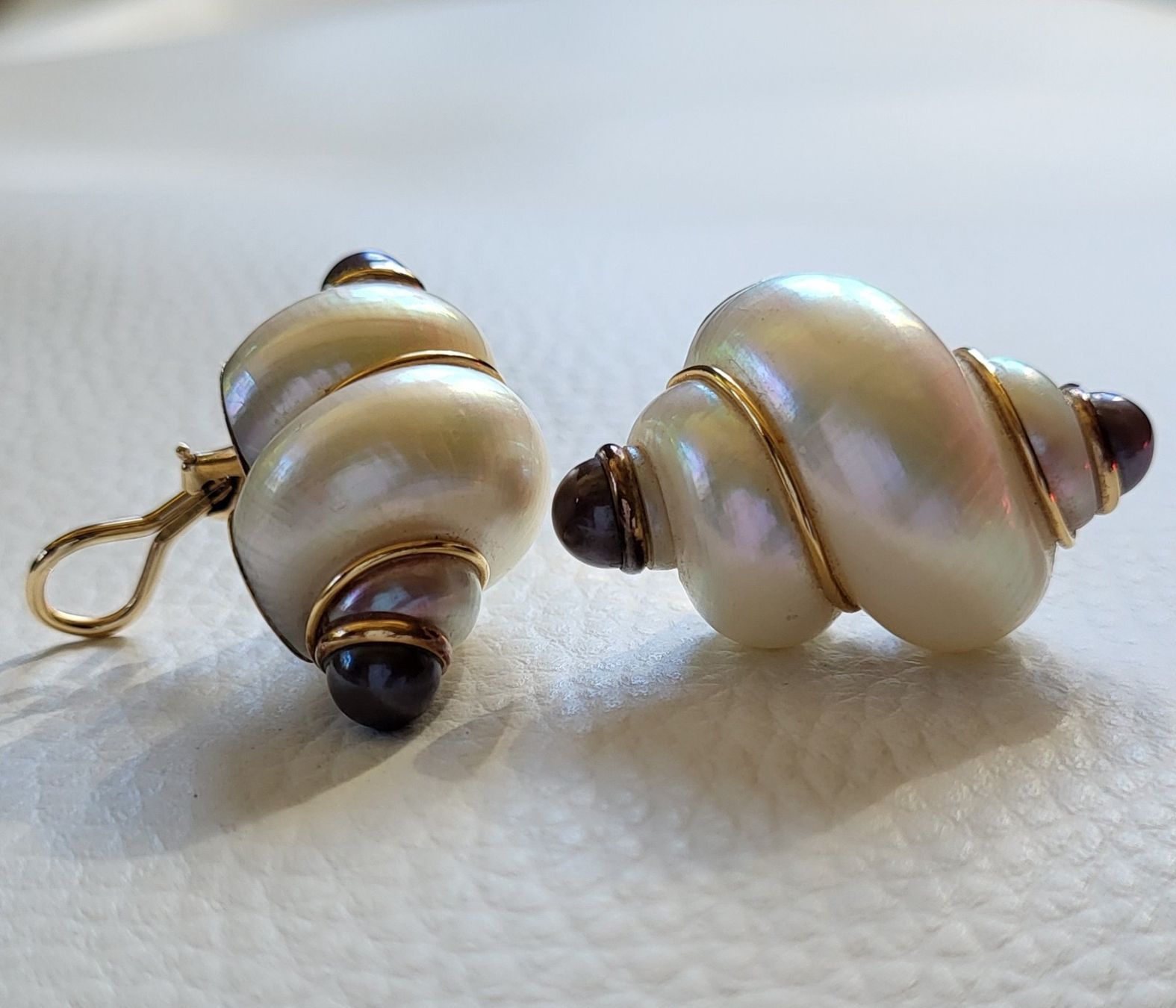 Ohrringe & -stecker: Gold 585 Massiv Perlmutt Ohrchlips Mit Perlen – Gebraucht aus Wald ZH von Dasilver 5