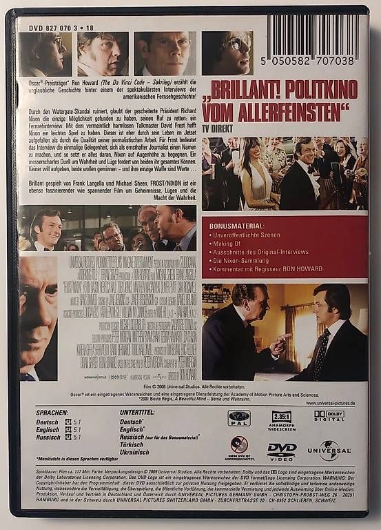 Tutti i DVDs: Frost/Nixon - DVD - Ron Howard – Usato da Aesch ZH venduto da Buckwild 1