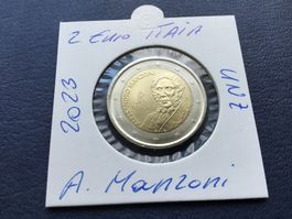 2 Euro Italia Alessandro Manzoni  2023 unzirkuliert stgl