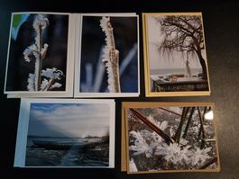 5 Karten / Motiv: Winter (handgemacht)