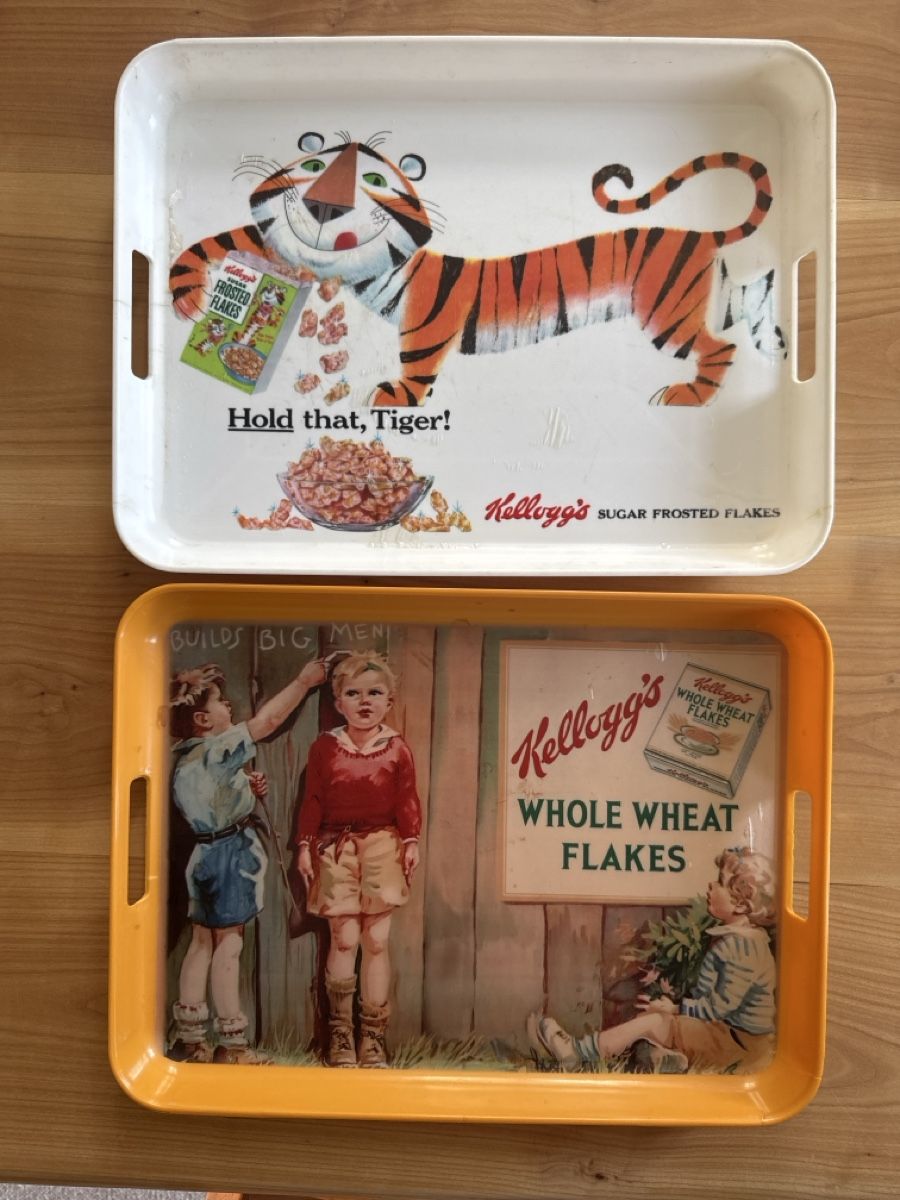 Plateaux: 2 vintage Kellogg's Tabletts Werbetabletts – D'occasion à Cham par matap1