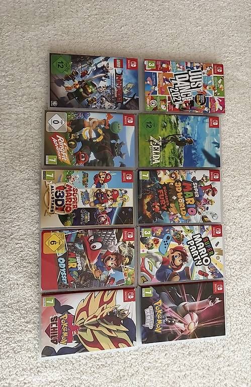Spiele: Switch + Ring Fit + 10 Spiele – Gebraucht aus Kerns von 2-Z 3