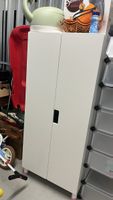 IKEA Wardrobe White with Two Wire Drawers and Rail