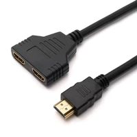 HDMI Splitter Verteiler 2 in 1 Adapter Konverter Hub Kabel