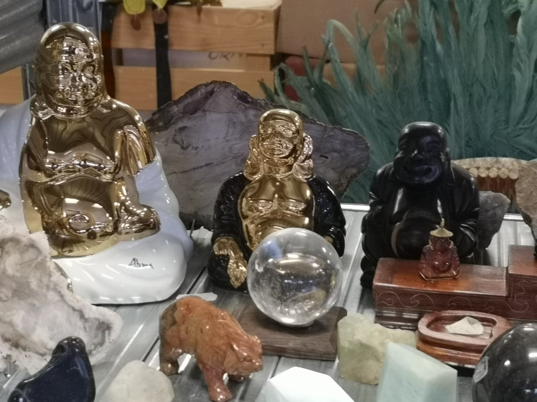 Statuette: alter Antiker Jade Figur Buddha Amulett Schutz Glücksbringer – Nuovo (secondo la descrizione) da Kloten venduto da Asiatica 6