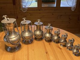 Walliser Zinnkannen, 8-teilig