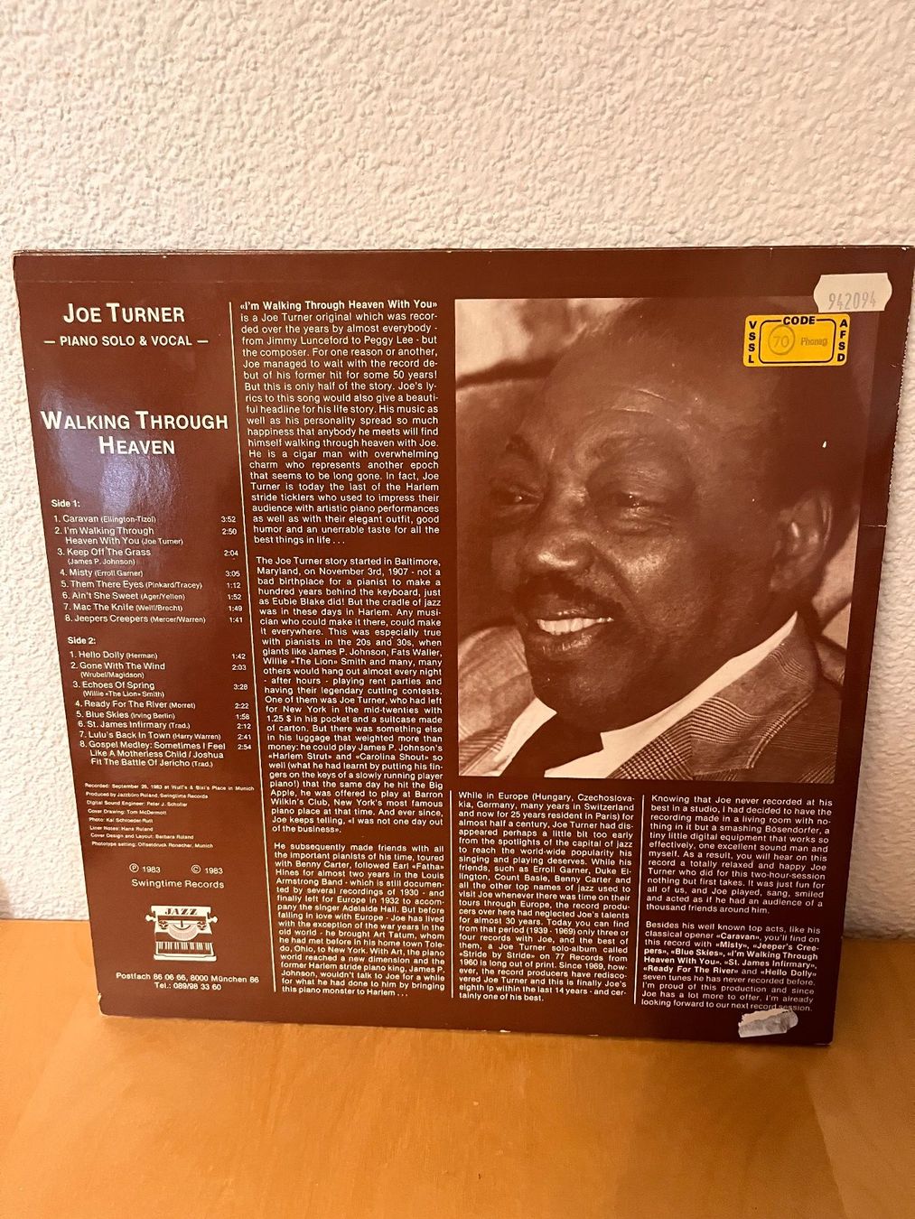 Dischi in vinile: Joe Turner : Walking through Heaven, Schallplatte – Usato da Rüdlingen venduto da Timber_11 1