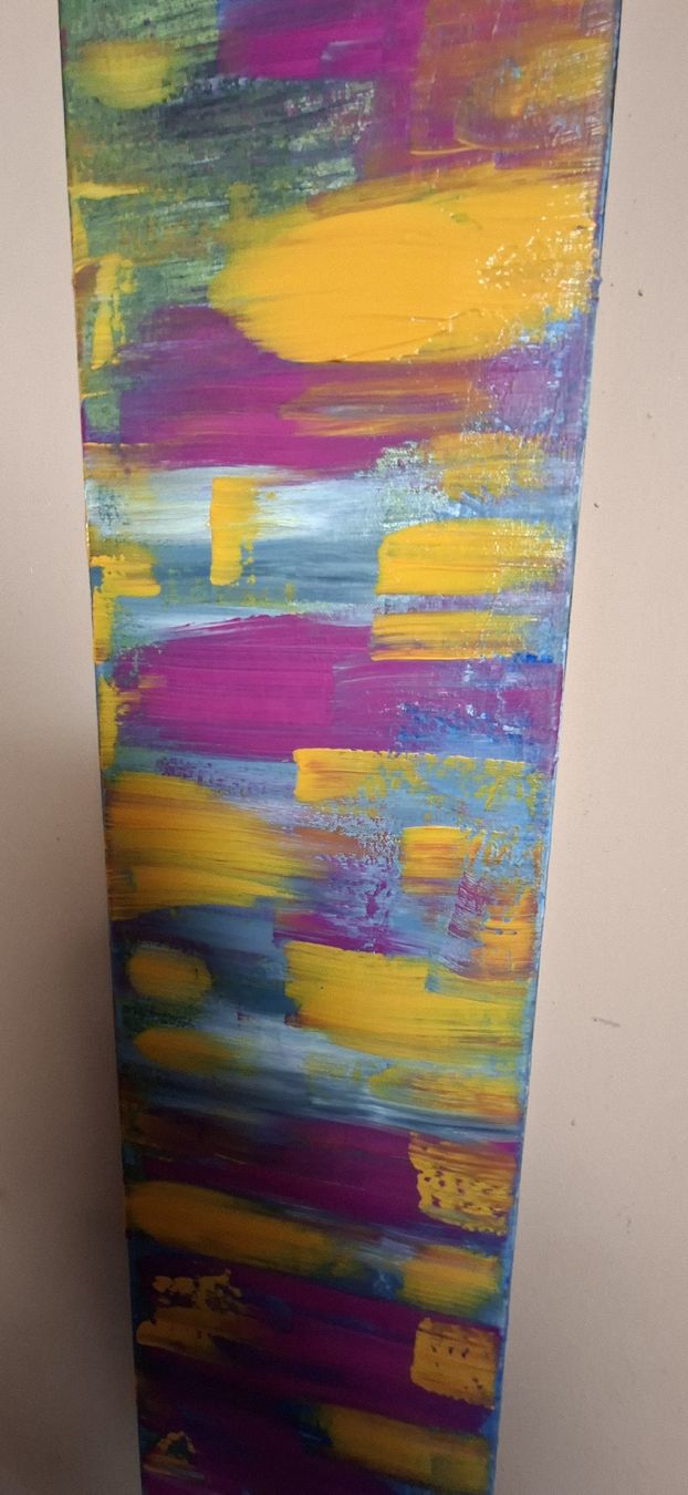 Gemälde: Gemälde " Regenbogenfarben" handmade 20×100 – Neu (gemäss Beschreibung) aus Riehen von Steinbock1970 4
