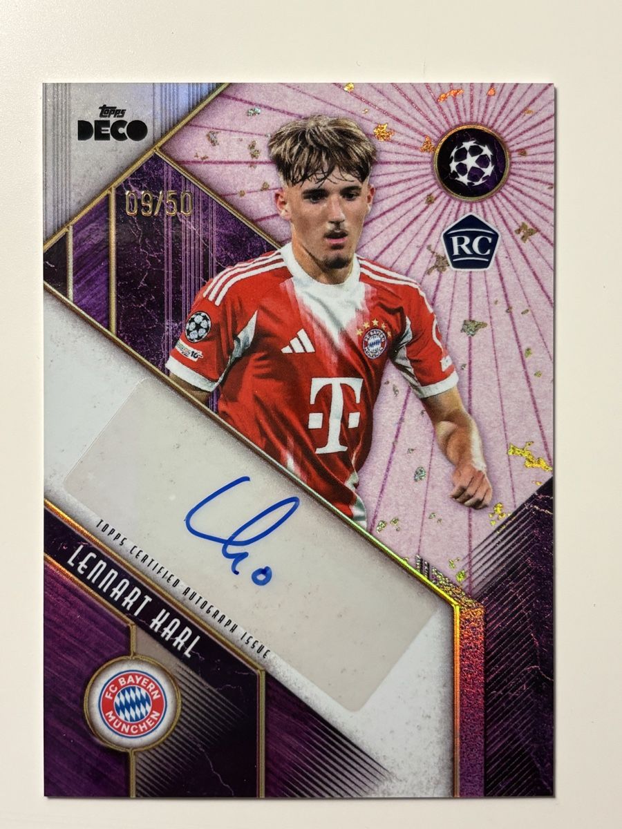 Topps Deco 2025/26 Lennart Karl Rookie RC Auto /50 (Neu (gemäss ...