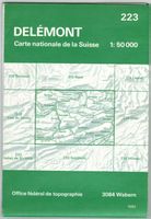 Landkarte  Delémont 1982