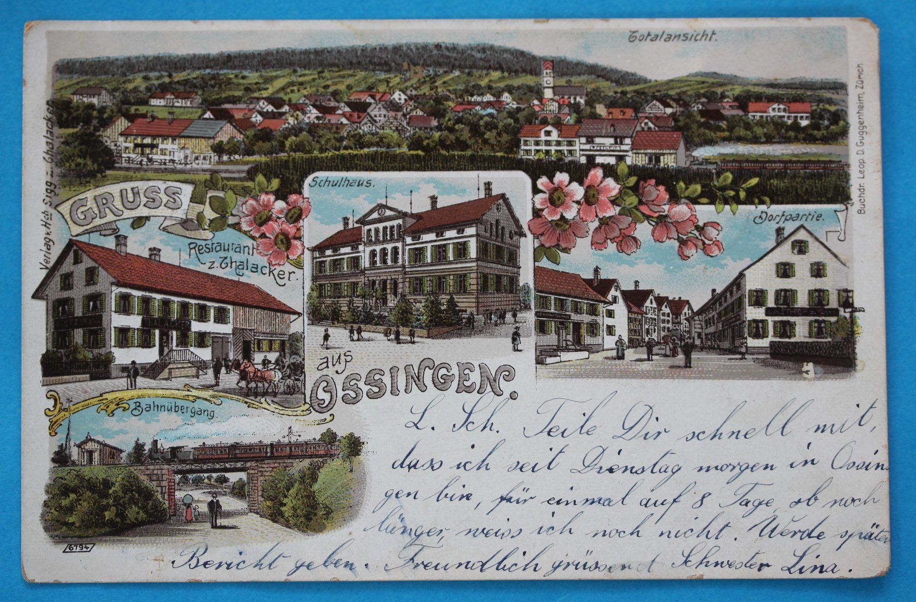 Ansichtskarten: OSSINGEN LITHO AK – Gebraucht aus Lotzwil von pirolh