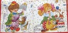 Serviette clown-kinder (d114) 2Stk.