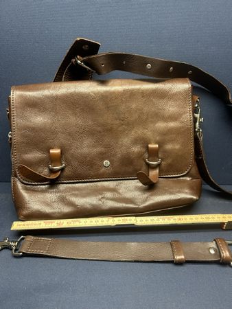 Wunderschöne hochwertige Vintage Leder Umhängetasche, braun