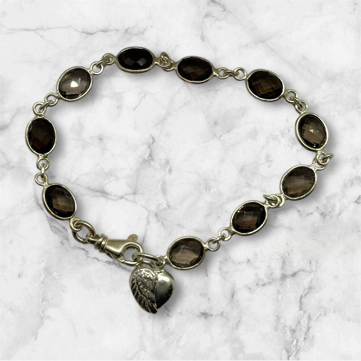 Bracciali & Braccialetti: Rauchquarz Armband 925 – Nuovo e nell'imballaggio originale da Niederglatt ZH venduto da Silberschmuck-design
