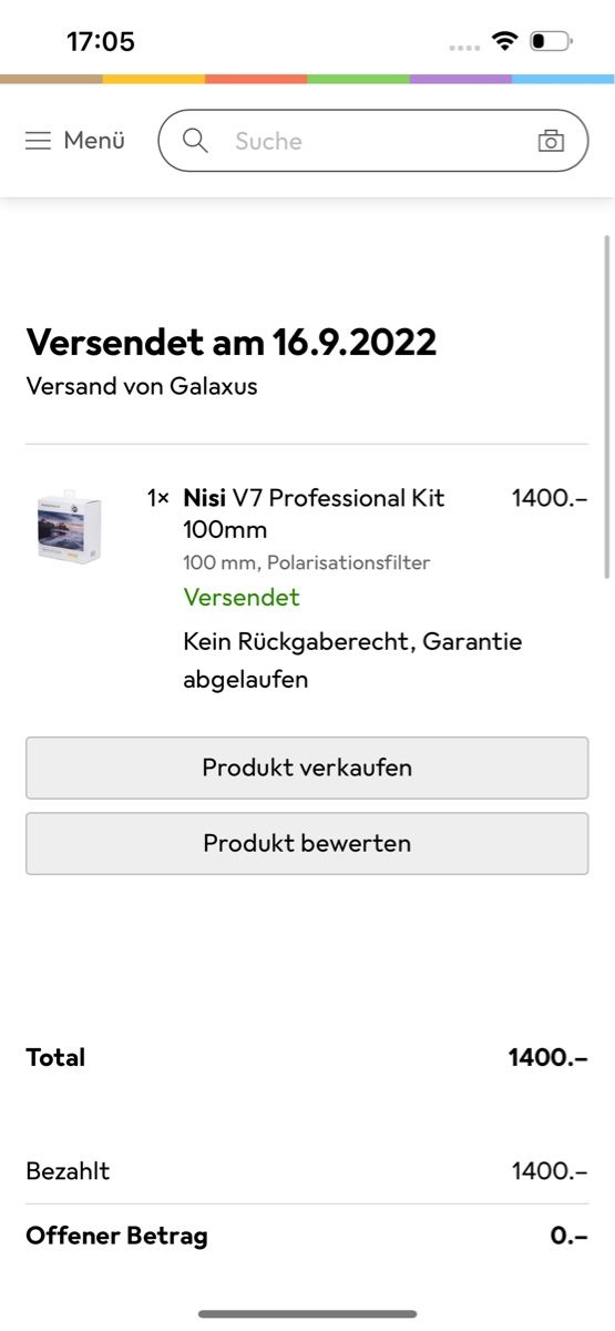 Nisi Filtri: Nisi V7 Professional Kit 100mm – Usato da Huttwil venduto da luk_9tdh 2