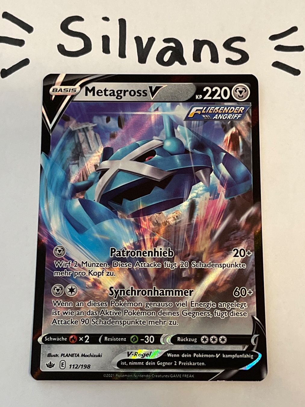 Pokémon Carte collezionabili: Metagross V 112/198 Schaurige Herrschaft Deutsch – Nuovo (secondo la descrizione) da Wil SG venduto da Silvans