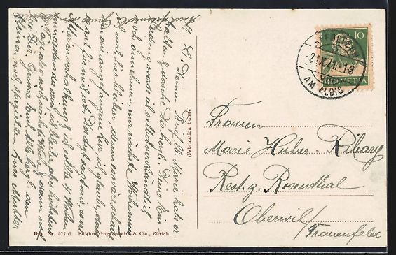 Cartoline postali: AK Affoltern a. Albis, Kurhaus Arche – Usato da Berlin venduto da bartko-reher 1