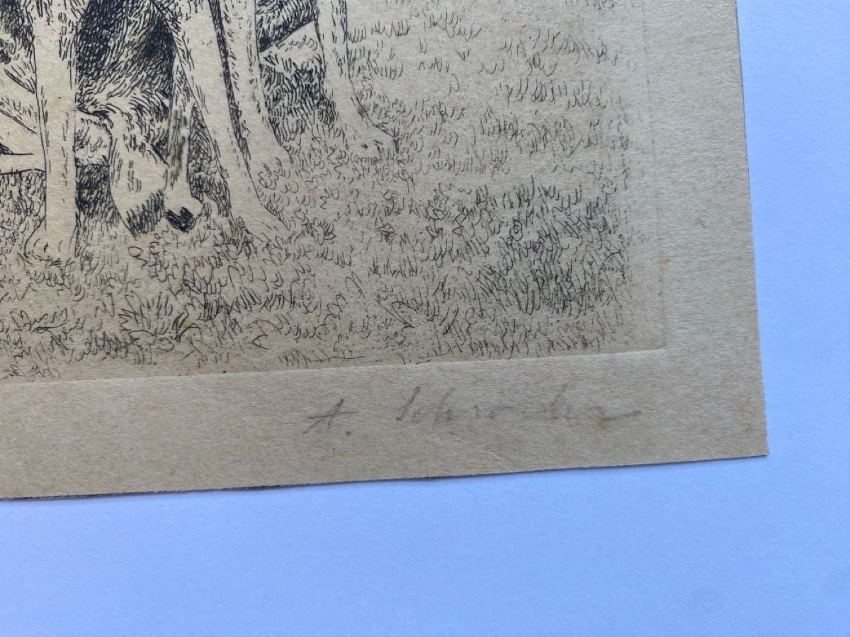 Stiche: Bild  "Schäferhunde", Hunde, schwarz/weiss – Gebraucht aus Dietlikon von VintageStudioZurich 2