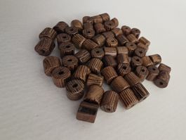 Wenge Holz röhren 6,5x6,0mm. Pack 50-55 Stück