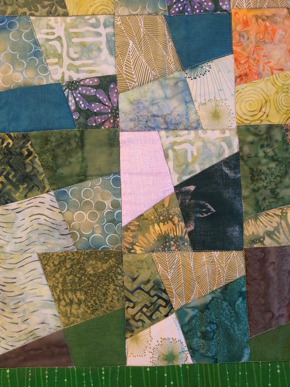 Toutes les décorations: Patchwork Quilt "Farnwald" Unikat 125 x 72 cm – Neuf (Voir description) à Wetzikon ZH par Meltingpot29 2