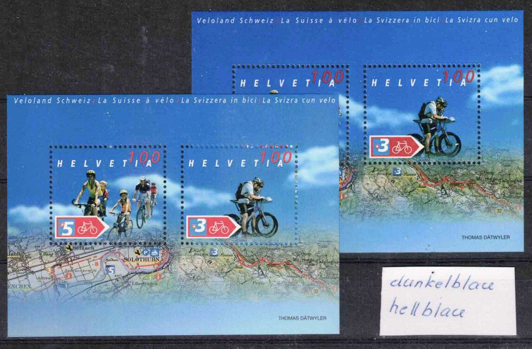 Tutti i francobolli: 2004, Block Veloland in 2 Farbvarianten hell- dunkelblau, ** – Nuovo (secondo la descrizione) da Nuglar venduto da Stamp88