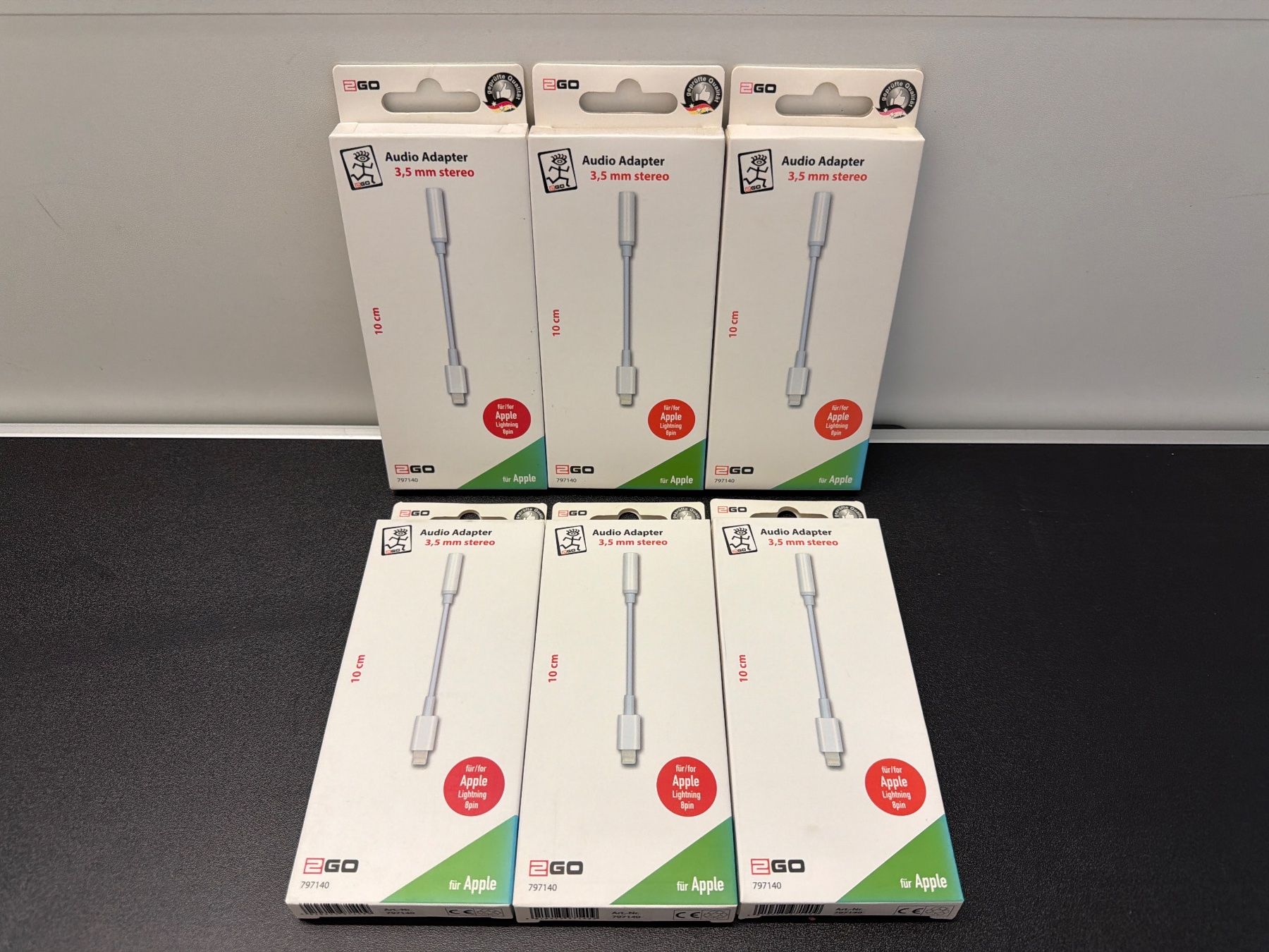 Cavi: Neu 2GO Audio Adapter 3.5mm (6x) – Nuovo e nell'imballaggio originale da Inwil venduto da Rzic-Liquidationen