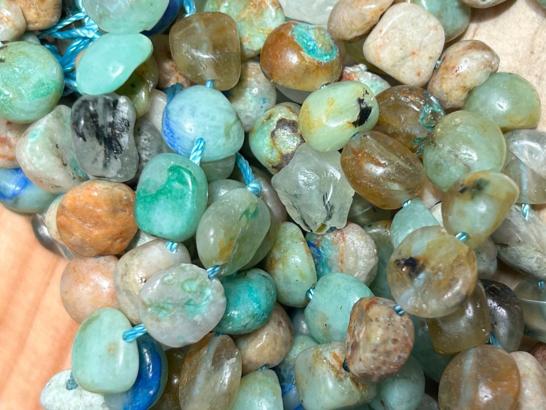 Edelsteine: Strang echte Azurite Nuggets / stone 6-8 mm – Neu und originalverpackt aus Niederrohrdorf von Ytobi 2